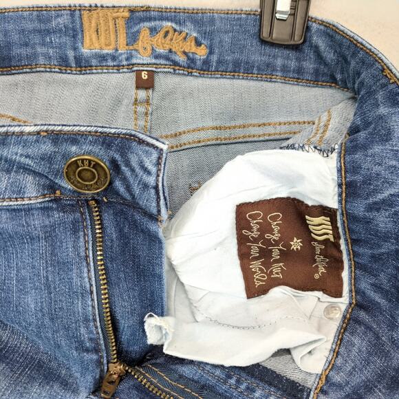 Kut from the Kloth Women's 6 Zipper Ankle Jeans Tapered Leg Stretch Denim Y2K - Picture 5 of 6